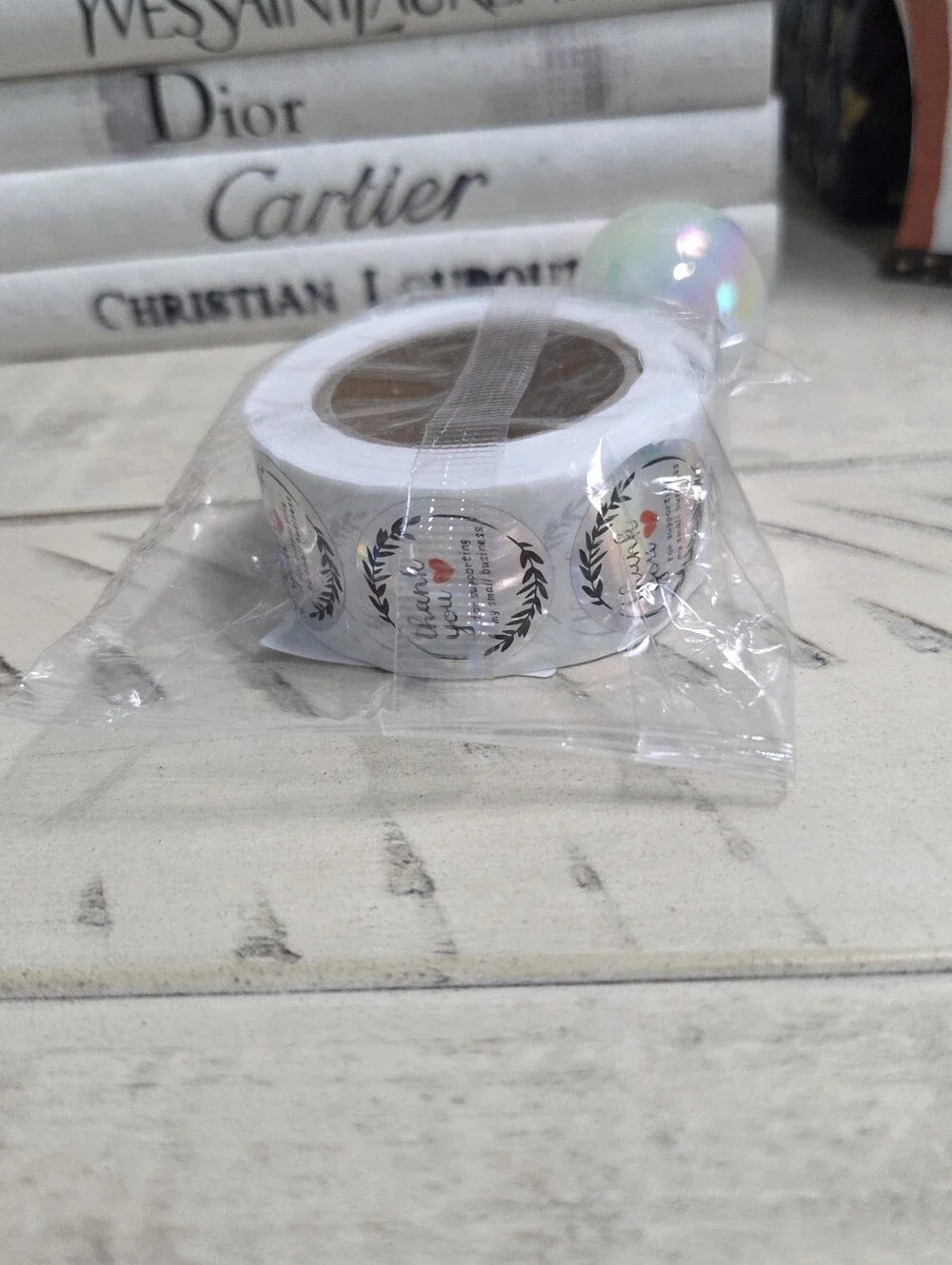500 ct Holographic Thank You for Supporting My Small Business Stickers,NIP